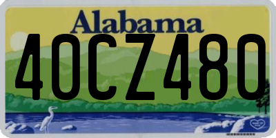 AL license plate 40CZ480