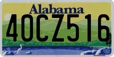 AL license plate 40CZ516