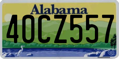 AL license plate 40CZ557