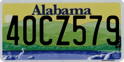 AL license plate 40CZ579