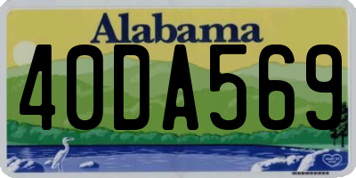 AL license plate 40DA569