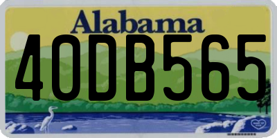 AL license plate 40DB565