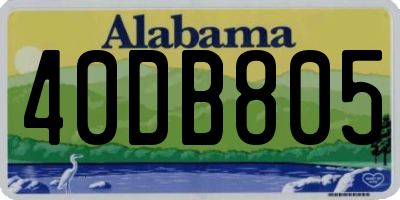 AL license plate 40DB805