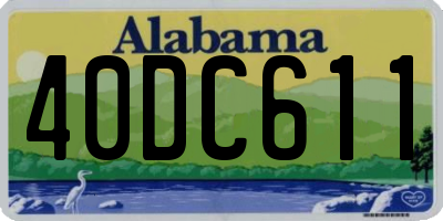 AL license plate 40DC611