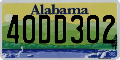 AL license plate 40DD302