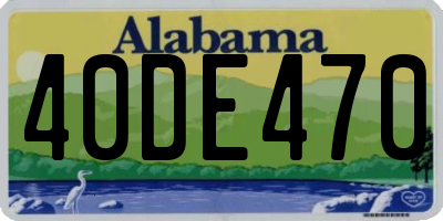 AL license plate 40DE470