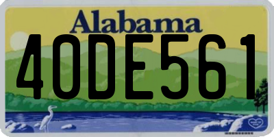 AL license plate 40DE561