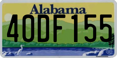 AL license plate 40DF155