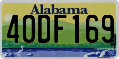 AL license plate 40DF169