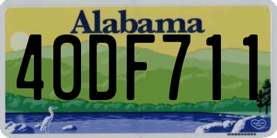 AL license plate 40DF711