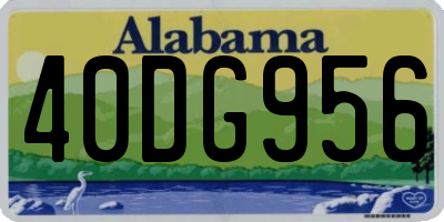 AL license plate 40DG956