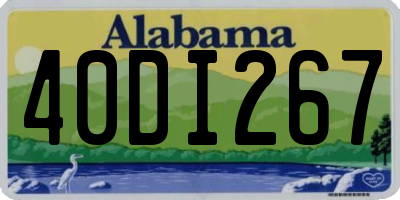 AL license plate 40DI267