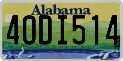 AL license plate 40DI514
