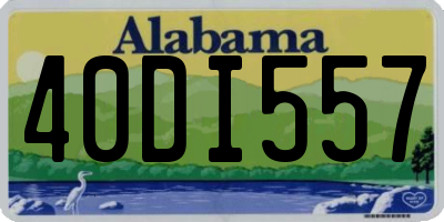 AL license plate 40DI557