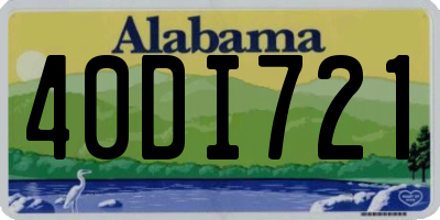 AL license plate 40DI721