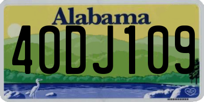 AL license plate 40DJ109