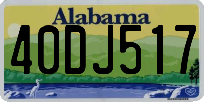 AL license plate 40DJ517