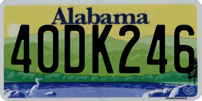 AL license plate 40DK246