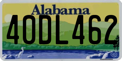 AL license plate 40DL462