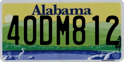 AL license plate 40DM812