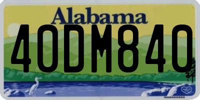 AL license plate 40DM840