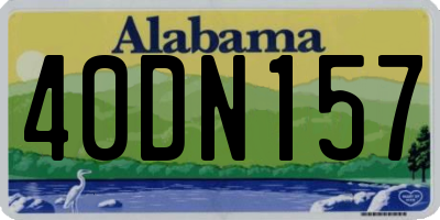 AL license plate 40DN157