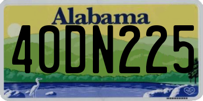 AL license plate 40DN225