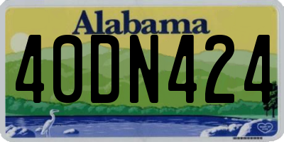AL license plate 40DN424