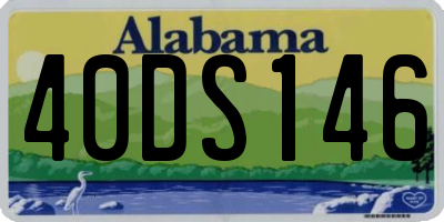 AL license plate 40DS146