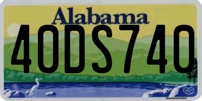 AL license plate 40DS740