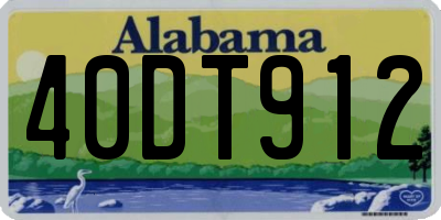 AL license plate 40DT912