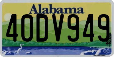 AL license plate 40DV949