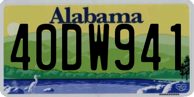 AL license plate 40DW941