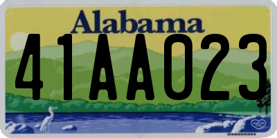 AL license plate 41AA023