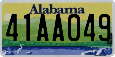 AL license plate 41AA049