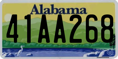AL license plate 41AA268