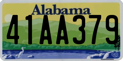 AL license plate 41AA379