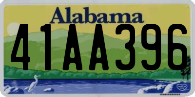 AL license plate 41AA396