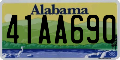 AL license plate 41AA690