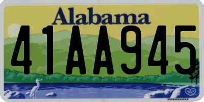 AL license plate 41AA945
