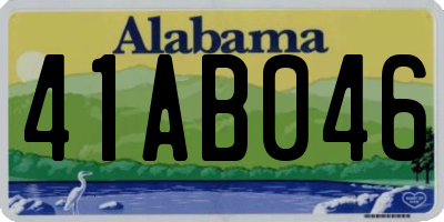 AL license plate 41AB046