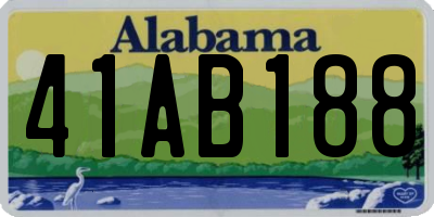 AL license plate 41AB188