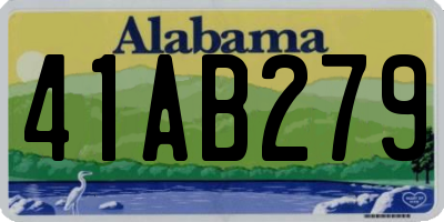 AL license plate 41AB279