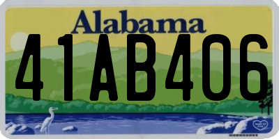 AL license plate 41AB406