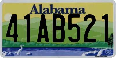 AL license plate 41AB521