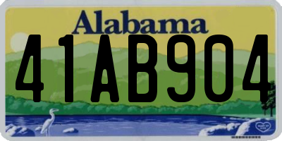 AL license plate 41AB904