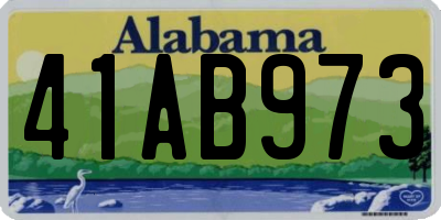 AL license plate 41AB973