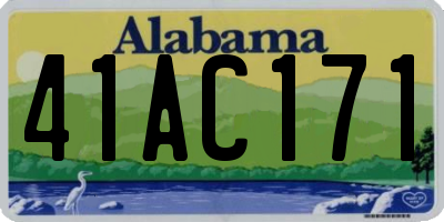 AL license plate 41AC171