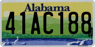 AL license plate 41AC188