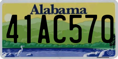 AL license plate 41AC570